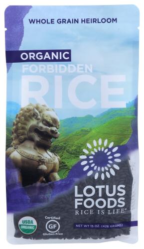 Lotus Foods Rice Forbidden Organic Black - 15 Oz (6 Units)