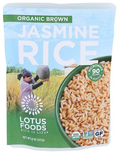 Lotus Foods Rice Jasmine Brown Organic - 8 Oz (6 Units)