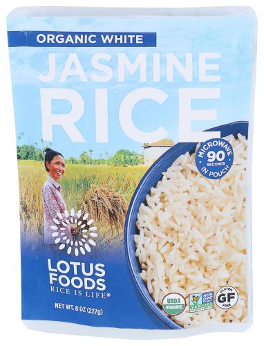 Lotus Foods Rice Jasmine White Organic - 8 Oz (6 Units)