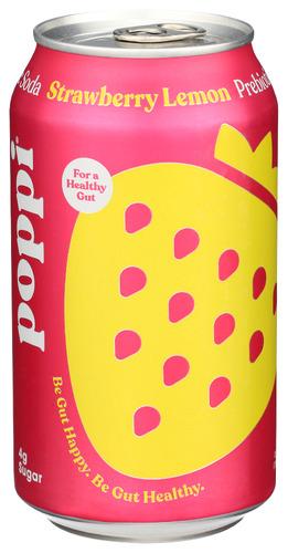 Poppi Soda Prbtc Strawberry Lmn - 12 Fo (12 Units)