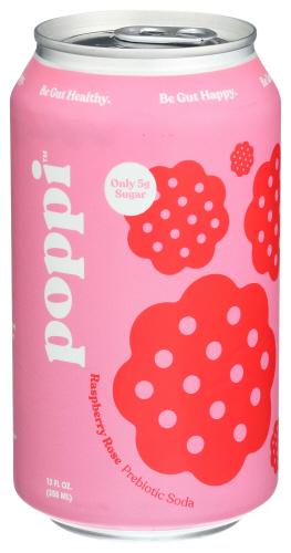 Poppi Soda Prbtc Raspberry Rose - 12 Fo (12 Units)