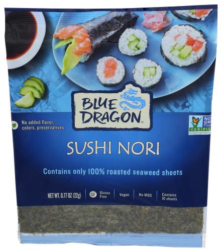 Blue Dragon Nori Wrapper Sushi - 0.77 Oz (10 Units)