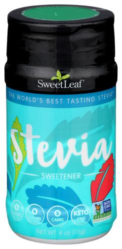 Sweetleaf Stevia+ Fiber Powder Shaker - 4 Oz (3 Units)