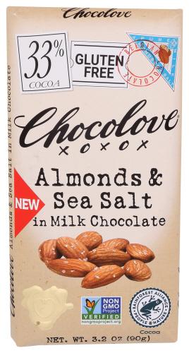 Chocolove Bar Almond Ss Milk Chocolate - 3.2 Oz (12 Units)
