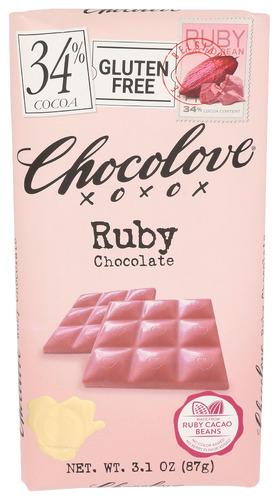 Chocolove Chocolate Bar Ruby Lge - 3.1 Oz (12 Units)