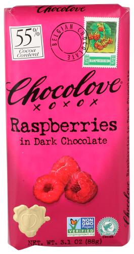 Chocolove Chocolate Bar Drk Raspbry - 3.2 Oz (12 Units)