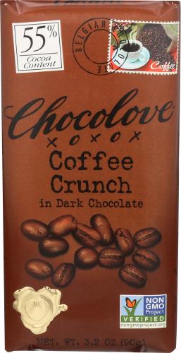 Chocolove Chocolate Bar Drk Coffee Crunch - 3.2 Oz (12 Units)