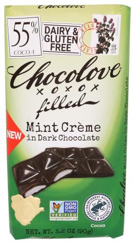 Chocolove Bar Flld Mint Crme Dk Chc - 3.2 Oz (10 Units)