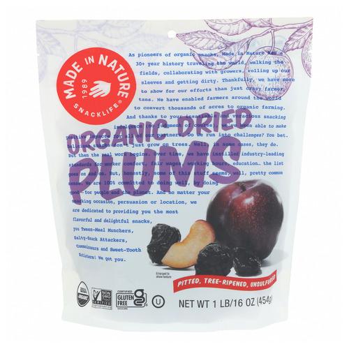 Made In Nature Plums Dried - 16 Oz (6 Units)