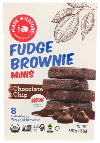Made In Nature Brownie Minis Chocolate Chip - 5.92 Oz (6 Units)