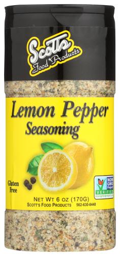Scotts Food Products Seasoning Lemon Pepper - 6 Oz (12 Units)