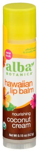 Alba Botanica Lip Balm Coconut Cream - 0.15 Oz (24 Units)