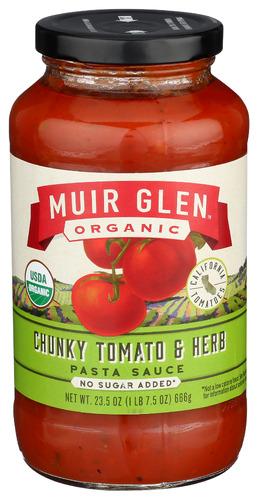 Muir Glen Sauce Tomato Herb Chunky - 23.5 Oz (12 Units)