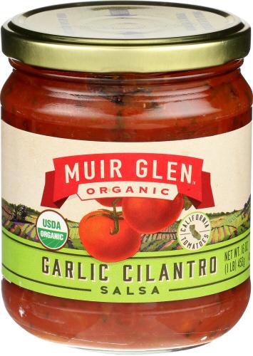 Muir Glen Salsa Medm Garlic C - 16 Oz (12 Units)