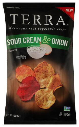 Terra Chips Chip Sour Cream And Onion - 5 Oz (12 Units)