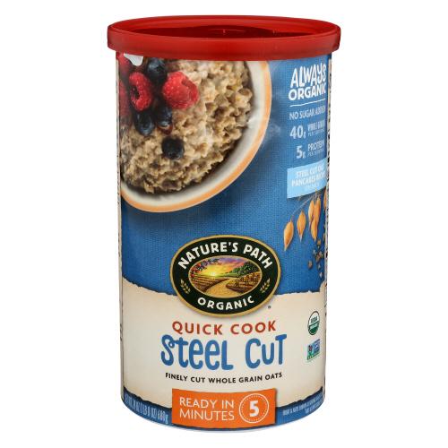 Natures Path Oatmeal Steel Cut Qck Cook Organic - 24 Oz (6 Units)