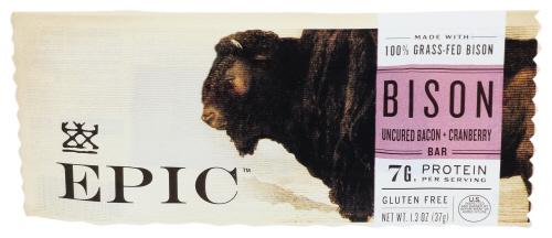 Epic Bar Bison Bacon Crnbrry - 1.3 Oz (12 Units)