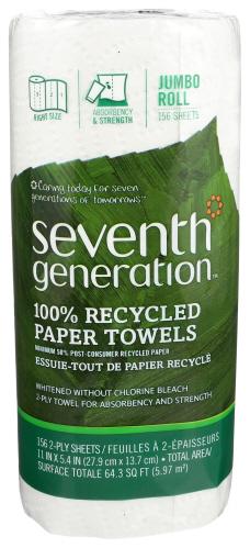 Seventh Generation Towel Paper White 1Rl - 1 Ea (24 Units)