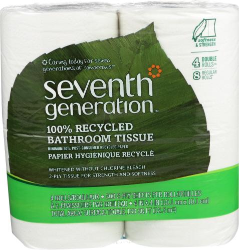 Seventh Generation Tissue Bath 2Ply 4Pk 300Ct - 1 Ea (12 Units)