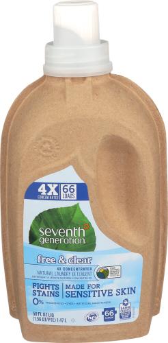 Seventh Generation Laundry Liquid Free N Clr 4X - 50 Oz (6 Units)