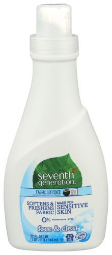 Seventh Generation Fabric Sftnr Free & Clear - 32 Oz (6 Units)