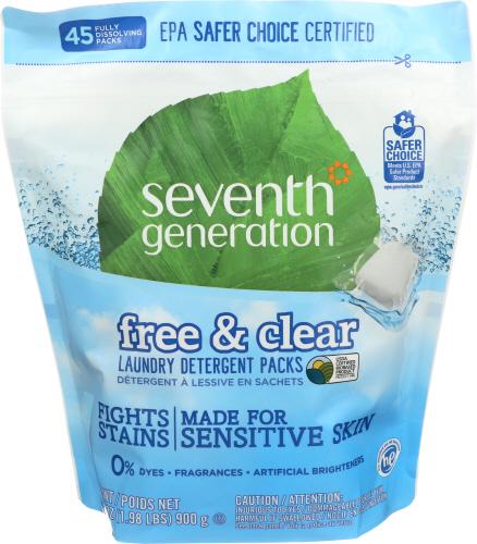 Seventh Generation Laundry Pacs F & C - 45 Pc (8 Units)