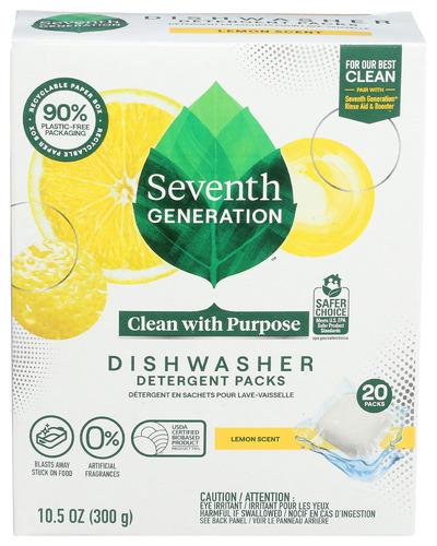 Seventh Generation Autodish Packs Lemon - 20 Pc (6 Units)