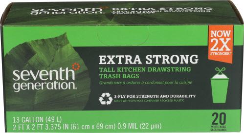 Seventh Generation Bag Trash Drwstrng 13Gal - 20 Pc (12 Units)