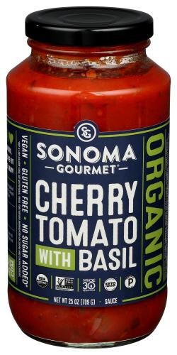 Sonoma Gourmet Sauce Pasta Cherry Tom Bsil - 25 Oz (6 Units)