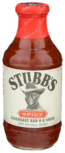 Stubbs Sauce Bbq Spicy - 18 Oz (6 Units)