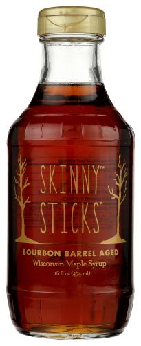 Skinny Stick Syrup Maple Bourbon Aged - 16 Fo (6 Units)