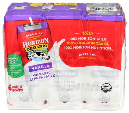 Horizon Milk 1% Van Asep 6Pk - 48 Fo (3 Units)