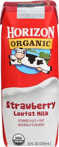 Horizon Milk 1% Strawberry Sngle Organic - 8 Fo (12 Units)