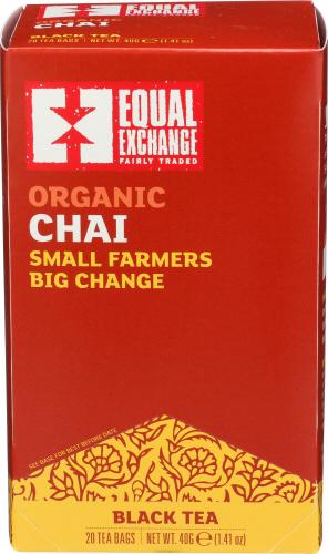 Equal Exchange Tea Chai Black O Organic - 20 Bg (6 Units)