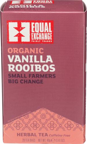 Equal Exchange Tea Vanilla Rooibos Organic - 20 Bg (6 Units)