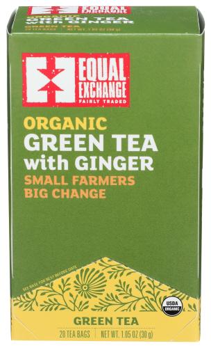 Equal Exchange Tea Green Ginger Organic - 20 Bg (6 Units)