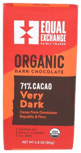 Equal Exchange Chocolate Bar Very Dk Organic - 2.8 Oz (12 Units)