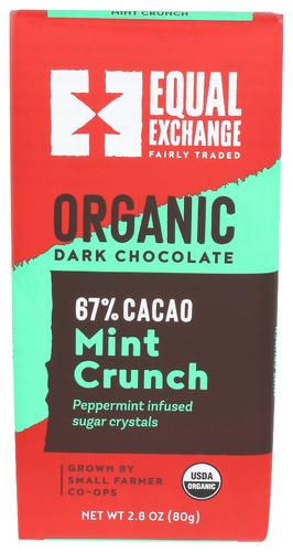 Equal Exchange Chocolate Bar Mnt W Crunch Organic - 2.8 Oz (12 Units)