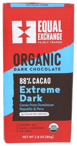 Equal Exchange Bar Chocolate Dk Extreme Organic - 2.8 Oz (12 Units)