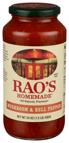 Raos Sauce Mshrm & Bell Peppr - 24 Oz (12 Units)