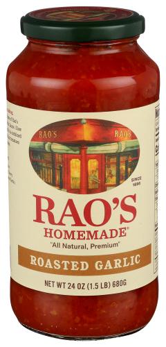 Raos Sauce Roasted Garlic - 24 Oz (12 Units)
