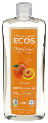 Ecos Dishmate Liquid Apricot - 25 Oz (6 Units)