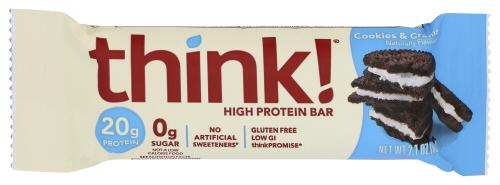 Think! Bar Prtn Ckie&Crm - 2.1 Oz (10 Units)