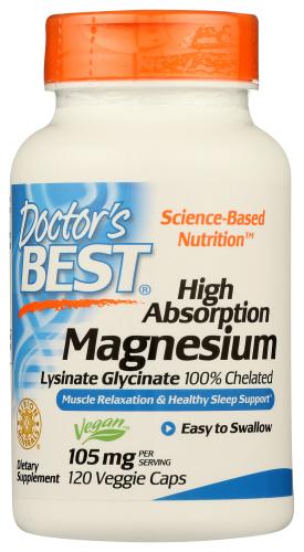 Doctors Best Magnesium Lysinate Glycnt - 120 Vc (1 Units)