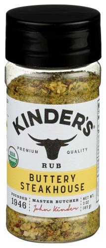 Kinders Rub Buttry Steakhouse Organic - 3 Oz (8 Units)