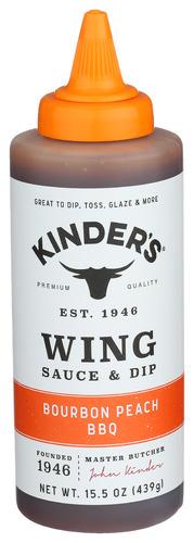 Kinders Sauce Wing Brbn Pch Bbq - 15.5 Oz (6 Units)
