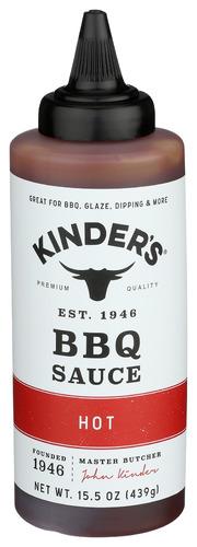 Kinders Sauce Bbq Hot Sqz - 15.5 Fo (6 Units)