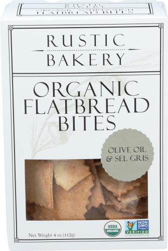 Rustic Bakery Flatbread Bite Olv Oil - 4 Oz (12 Units)
