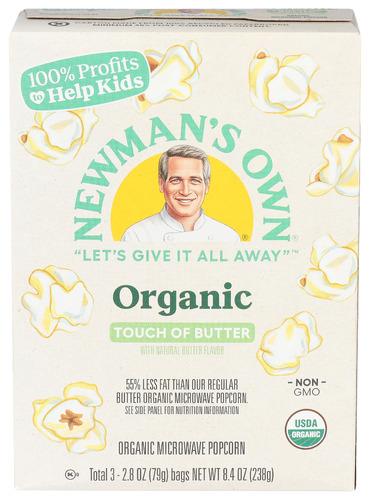 Newmans Own Popcorn Micro Lt Butter Organic - 8.4 Oz (12 Units)