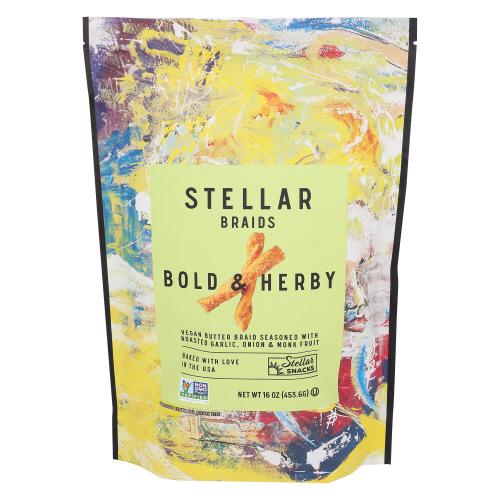 Stellar Snacks Pretzel Braids Bold Herby - 16 Oz (12 Units)